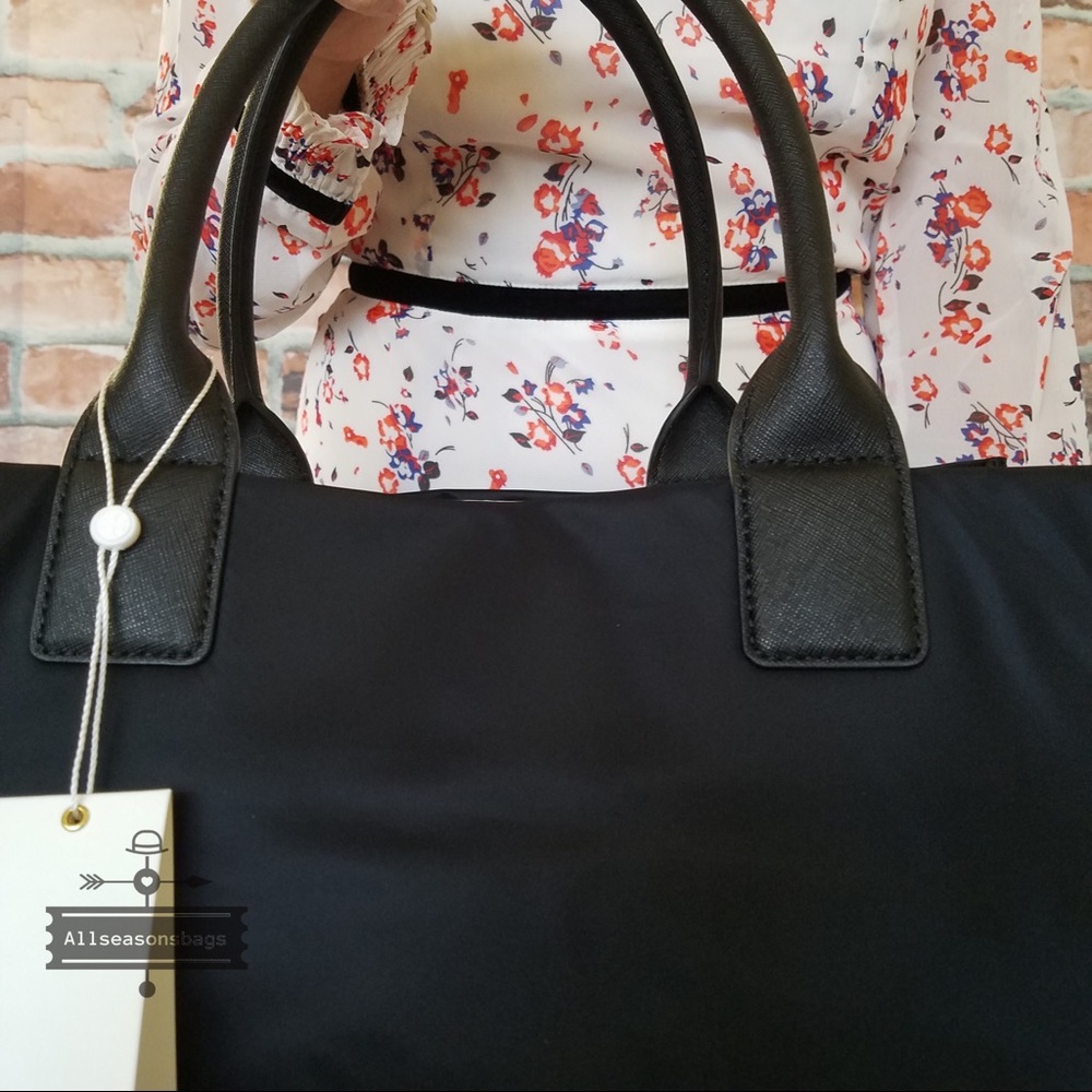 ❗️❗️SALE Tory Burch nylon LARGE tote BLACK ella - Picture 3 of 7
